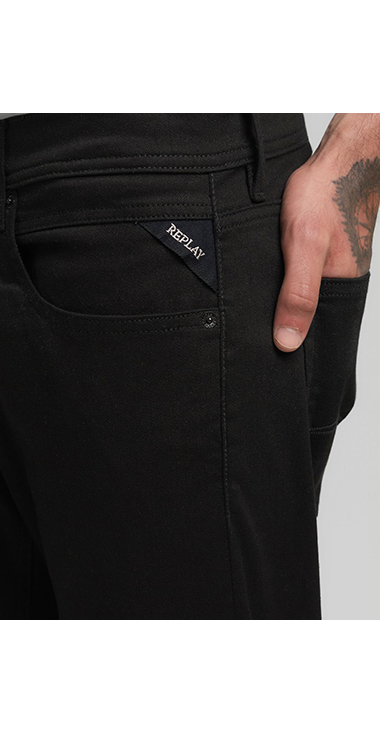ストレートフィットGROVER 11.5oz Hyper Flex ブラックデニム 詳細画像